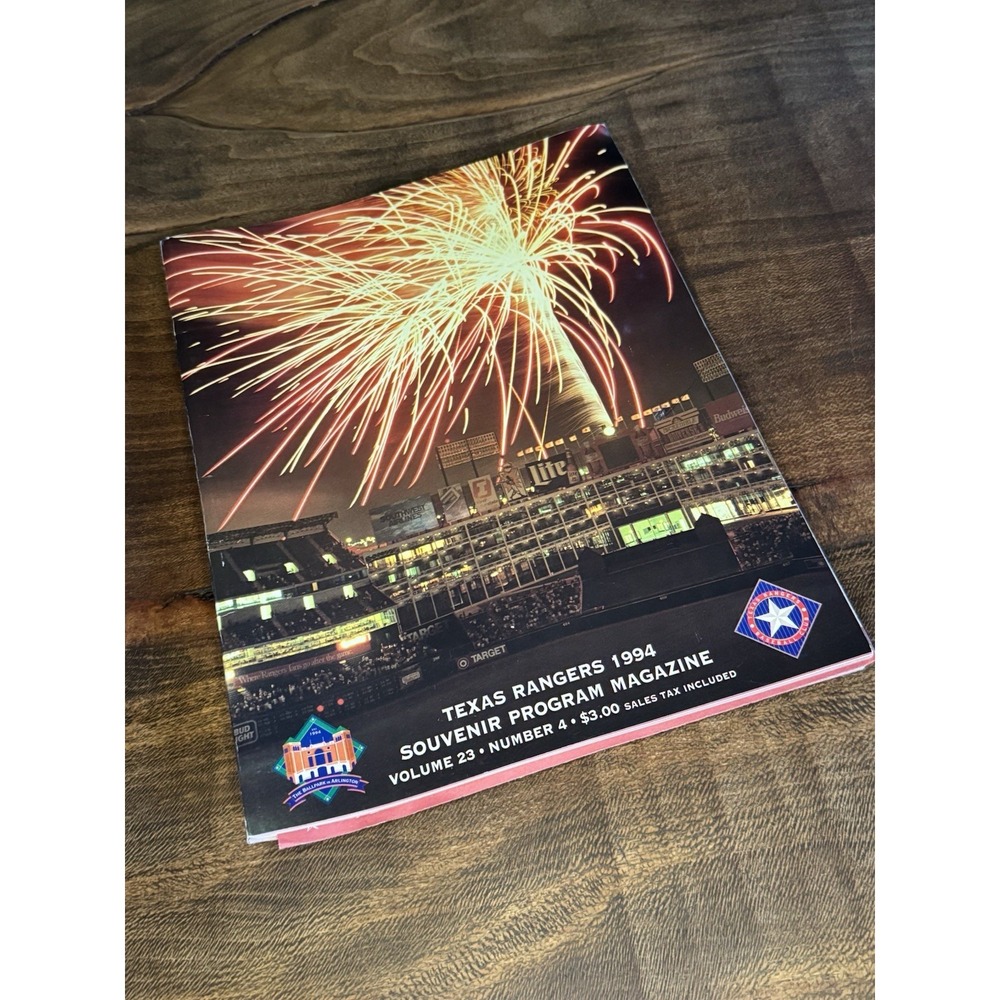Texas Rangers vs Toronto Blue‎ Jays MLB Game Program 7/12/1994